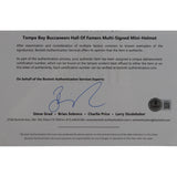 Selmon Sapp Lynch Brooks Barber Tampa Bay Buccaneers Mini Helmet Beckett 51005