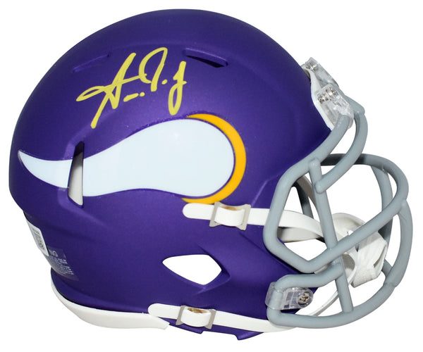 AARON JONES AUTOGRAPHED SIGNED MINNESOTA VIKINGS SPEED MINI HELMET BECKETT