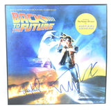 Huey Lewis & Michael J. Fox Autographed BTTF Vinyl - Beckett W Hologram *Blue