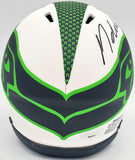MICHAEL DICKSON AUTOGRAPHED SEAHAWKS LUNAR ECLIPSE WHITE MINI HELMET MCS 200270