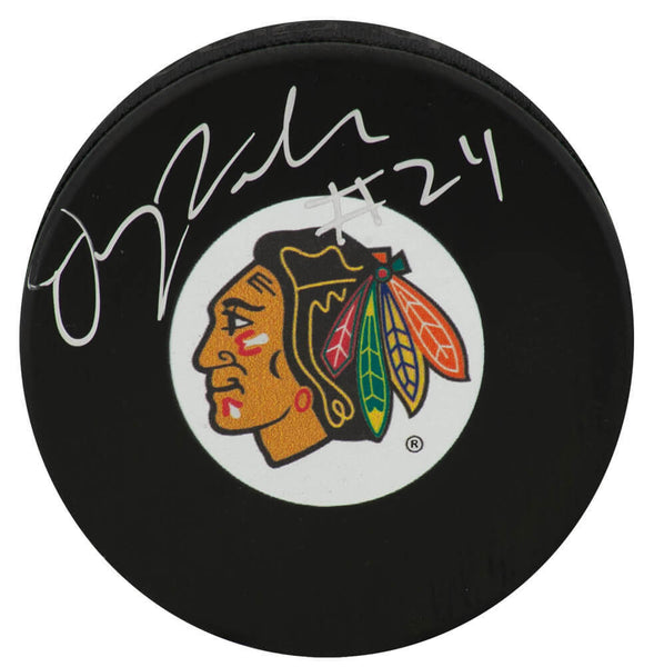 Doug Wilson Signed Chicago Blackhawks (Medium) Logo Hockey Puck - (SCHWARTZ COA)