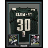FRAMED Autographed/Signed COREY CLEMENT 33x42 Philadelphia Green Jersey JSA COA