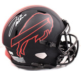 Josh Allen Autographed Bills F/S Eclipse Speed Authentic Helmet- Beckett W Holo