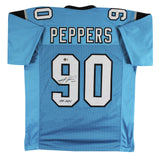 Julius Peppers "HOF 2024" Authentic Signed Teal Pro Style Jersey BAS Witnessed