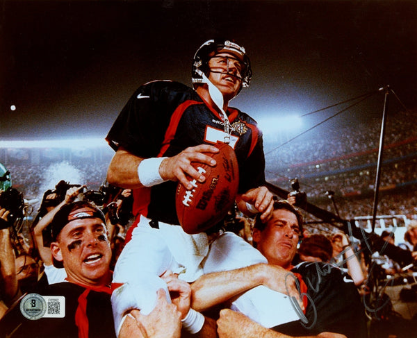 Bubby Brister Autographed/Signed Denver Broncos 8x10 Photo Beckett 57752