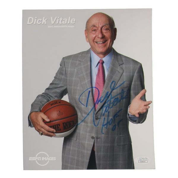 Dick Vitale Signed 8x10 Photo Inscribed "HOF 08" - James Spence Authentication