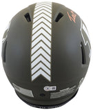 Bengals Tee Higgins Signed Salute To Service F/S Speed Proline Helmet BAS Wit