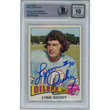 Lynn Dickey Autographed/Signed Oilers 1975 Topps #243 Trading Card Beckett 49392