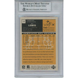 Ray Lewis Autographed/Signed 2001 UD Vintage #14 Trading Card Slab Beckett 53498