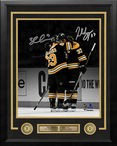 Patrice Bergeron, Brad Marchand Final Game Bruins Autographed 11x14 Framed Photo