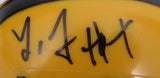 Leonard Fournette Signed/Autographed Gold LSU Mini Football Helmet JSA 213110