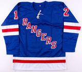 Peter Holland Signed Rangers Jersey (Beckett COA) Current New York Center