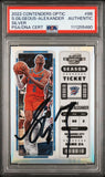 Shai Gilgeous-Alexander Signed 2022 Contenders Optic Silver #86 Card PSA Slabbed