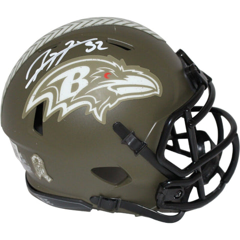 Ray Lewis Autographed Baltimore Ravens Salute Mini Helmet Beckett 42277