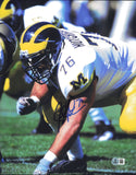 Steve Hutchinson Autographed 11x14 Photo Michigan Wolverines Beckett QR #BS30547