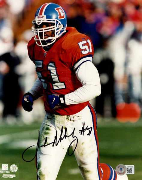 John Mobley Autographed/Signed Denver Broncos 8x10 Photo BAS 51093