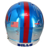Josh Allen Autographed Bills Chromed Speed Authentic Helmet Beckett GDL LE 17/17