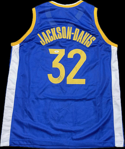 Trayce Jackson-Davis Signed Jersey PSA Golden State Warriors Autographed