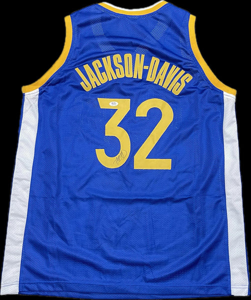 Trayce Jackson-Davis Signed Jersey PSA Golden State Warriors Autographed
