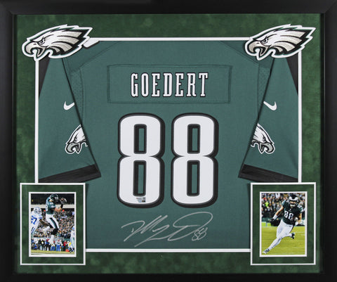Eagles Dallas Goedert Authentic Signed Green Nike Game Framed Jersey Fanatics