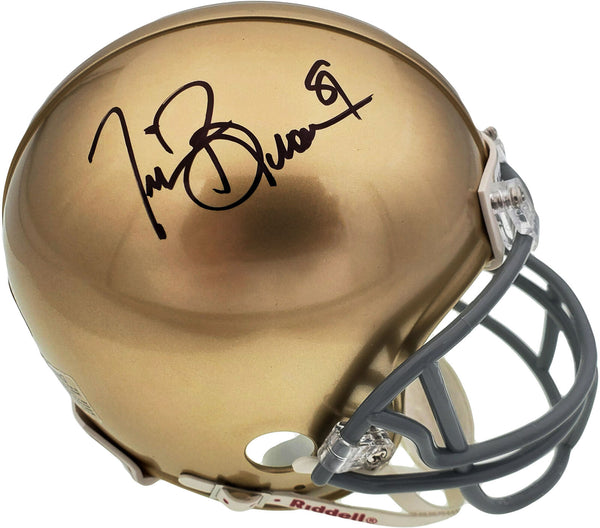 TIM BROWN AUTOGRAPHED NOTRE DAME FIGHTING IRISH MINI HELMET BECKETT BAS 189388