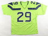 Earl Thomas Signed Seattle Seahawks Jersey (Beckett) 7xPro Bowl Defensive Back