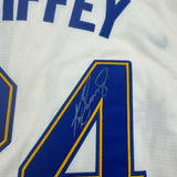 Autographed/Signed Ken Griffey Jr. Seattle Cream Baseball Jersey Beckett BAS COA