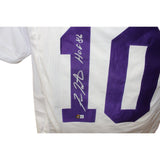 Fran Tarkenton Autographed/Signed Pro Style White Jersey Beckett 44016