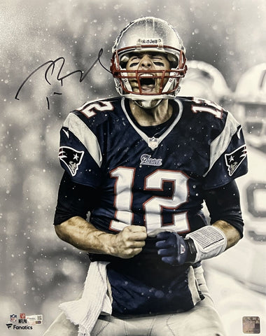 Tom Brady Autographed/Signed New England Patriots 16x20 Photo FAN 42772