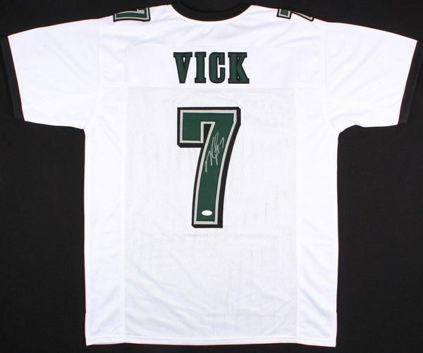 Michael Vick Signed Eagles White Jersey (JSA COA) 4 Time Pro Bowl Quarterback
