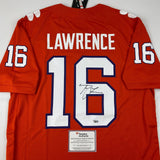 Autographed/Signed Trevor Lawrence Clemson Orange Jersey Fanatics COA