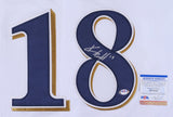 Keston Hiura Signed Brewers Jersey (PSA COA) Milwaukee's 2017 1st Round Draft Pk
