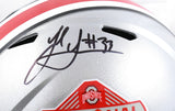Jack Sawyer Signed Ohio St. F/S Natl Champs Logo Speed Helmet - Beckett W Holo