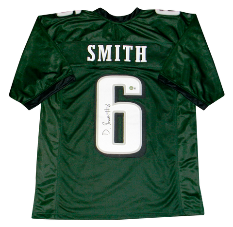 DEVONTA SMITH SIGNED AUTOGRAPHED PHILADELPHIA EAGLES #6 GREEN JERSEY BECKETT