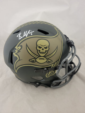BAKER MAYFIELD SIGNED TAMPA BAY BUCCANEERS F/S STS4 SPEED REP HELMET BAS QR