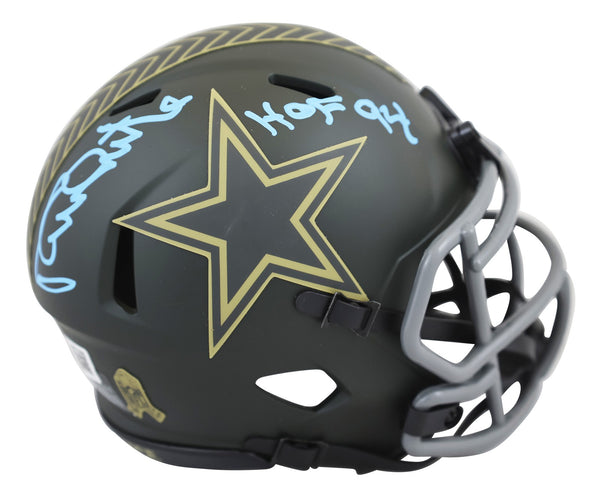 Cowboys Randy White "HOF 94" Signed 2025 STS IV Speed Mini Helmet BAS Witnessed