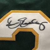 FRAMED Signed DENNIS ECKERSLEY 35x39 Oakland Green Jersey JSA COA