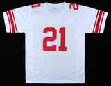 Tiki Barber Signed New York Giants Jersey (JSA COA) 3xPro Bowl R.B 2004-2006
