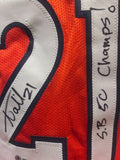 Aqib Talib Autographed Broncos Orange Jersey Inscribed "SB 50 Champs" BAS COA