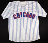 Moises Ballesteros Signed Chicago Cubs Pinstriped Jersey (Beckett) Catcher / D.H
