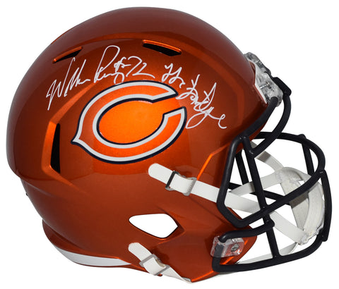 WILLIAM PERRY SIGNED CHICAGO BEARS FLASH FULL SIZE SPEED HELMET JSA W/ FRIDGE