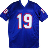 Eric Dickerson Autographed Blue College Style Jersey w/Insc. - Beckett W Holo