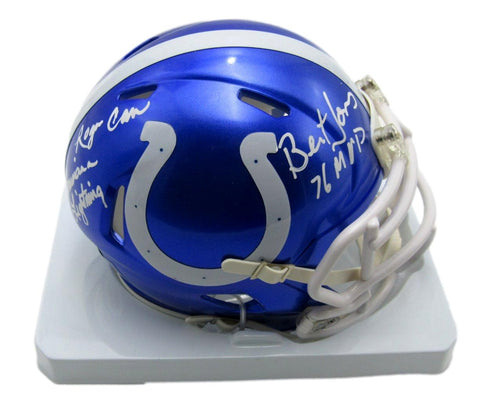 Bert Jones/Roger Carr Autographed/Inscribed Colts Mini Helmet JSA/BAS 201608
