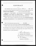 Biggie Munn HOF Michigan State Head Coach Signed/Auto Contract JSA BA199653