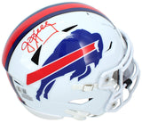Jim Kelly Autographed (In Red) Buffalo Bills Speedflex Midi Helmet Beckett