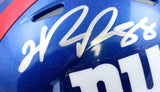 Hakeem Nicks Mario Manningham Signed Giants Speed Mini Helmet- Beckett W Holo