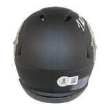 Travis Hunter Signed Colorado Buffaloes Black Mini Helmet Beckett Witness 53350