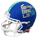 Saquon Barkley Signed Blue SB LIX Full Size Authentic Helmet Eagles PSA 195229