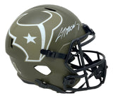 CJ Stroud Signed Texans FS Salute To Service Replica Speed Helmet Fanatics