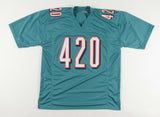 Ricky Williams Signed Miami Dolphins 420 Jersey Inscribed "Puff Puff Run" (PSA)